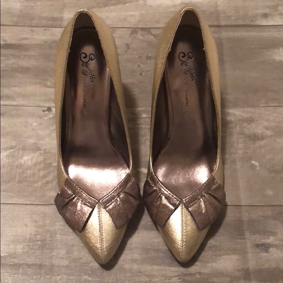 Seychelle wedge with two tone gold NWOT - Picture 2 of 5